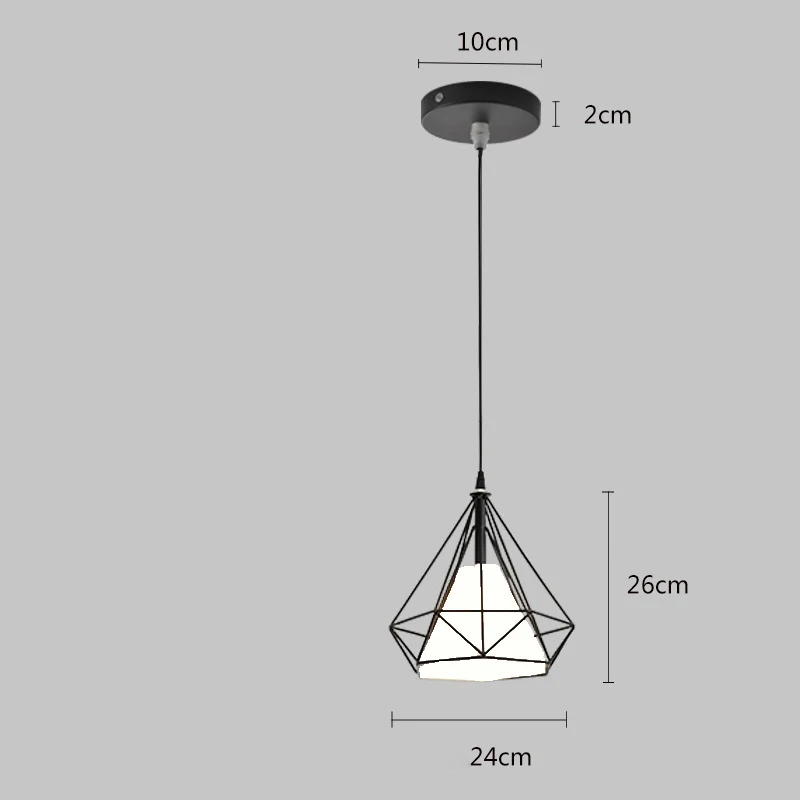  E27 LED Loft Hanglamp  Lustre Pendant Lights Restaurant Cafe aron Hanging Light - £145.18 GBP