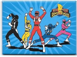 Mighty Morphin Power Rangers Move Group Image Refrigerator Magnet NEW UNUSED - £3.92 GBP