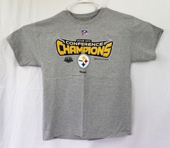 Vintage 2008 Reebok Pittsburgh Steelers Afc Champs T-Shirt Lg L - $19.79