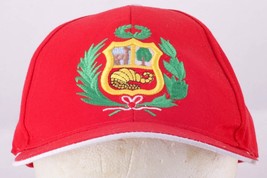 Peru hat w/ embroidered Peruvian Flag Mitsuwa brand Men’s Strapback one-... - £8.67 GBP