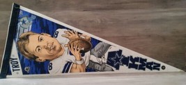 Troy Aikman Wincraft Pennant Large Fabric Pennent Dallas Cowboys Footbal... - £40.26 GBP