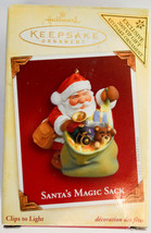 Hallmark Santa&#39;s Magic Sack - Clips to Light - VIP Gift Ornament - £10.67 GBP