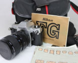 VINTAGE camera lot Nikon FG 35mm case strap manuals Kiron Macro lens 28-... - $114.99