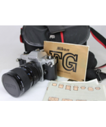 VINTAGE camera lot Nikon FG 35mm case strap manuals Kiron Macro lens 28-... - £90.21 GBP