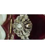 Antique  European Gothic Victorian 18K White Gold  Genuine .25ct Diamond... - $1,350.00