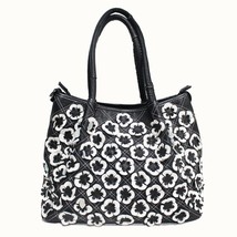 Big Capacity Leather Tote Bag Multicolor Flowers Crossbody Bag for Women Casual  - £96.41 GBP
