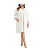 Kasper Women&#39;s texture White Plus Size Jacquard Topper Jacket Size 24W - $1,091.67 MXN