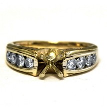 14k Yellow Gold Over 0.54 Ct VVS1 Diamond Semi Mount Engagement Ring - $74.79