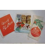 Vintage Christmas Card Lot 207   3 cards - 5.25X4.5&quot; for the two larger ... - £4.72 GBP