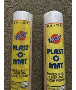 Vintage 2 x Plast-o-mat Warp’s Ribbed Shelf Liner 30”x25 Ft. Clear Plastic - £38.45 GBP