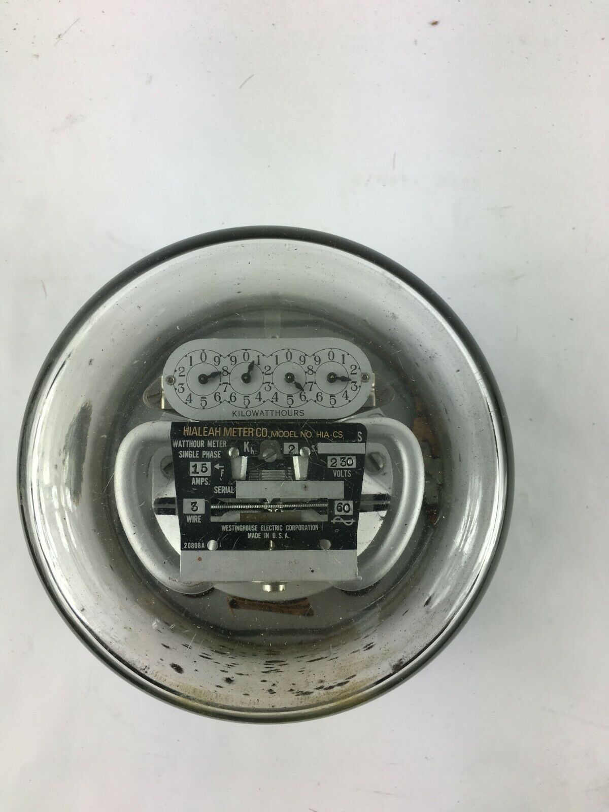 Hialeah Kilowatt Hours HIA-CS Single-Stator Watt Hour Meter  230v 3Wires... - $29.99