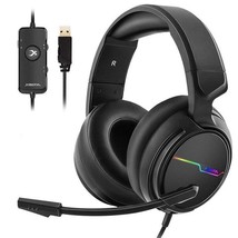 Xiberia V20 Gaming Headphones USB 7.1 Headset Black USB 7.1 - £24.86 GBP