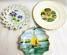 3 Souvenir Collectable Porcelain Plates Colorado San Antonio Kentucky Lake - £22.47 GBP