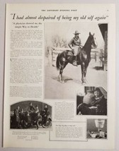 1927 Print Ad Fleischmann&#39;s Yeast Man on Horse,Men Pose on Vintage Car N... - £10.37 GBP