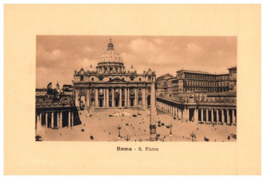 San Pietro Basilica Rome Italy Black And White Postcard - £6.62 GBP