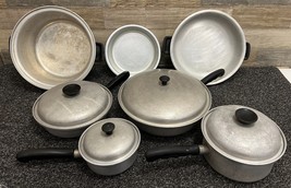 Vita Craft 11 Piece Aluminum Cookware Pots/Pans Set with Lids ~ Vintage 1950&#39;s - £38.66 GBP