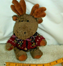 Boyds Bears Plush Moose In Knit Sweater Vintage Archive Series Jointed Poseable - £13.91 GBP
