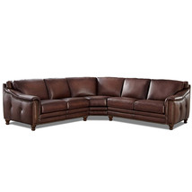 Belfast Leather Sectional Sofa: Luxury &amp; Comfort - £3,343.66 GBP