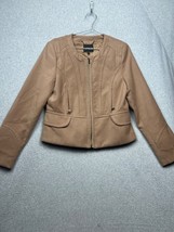 Y2K 90S Express Moto Jacket Womens L Minimalist Simple Natural Casual - $38.88