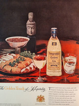 1956 Esquire Original Art Ad Advertisement Seagram&#39;s Golden GIN and FRONT COVER - £8.49 GBP