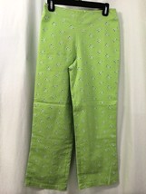 Isabel Women&#39;s Pants Lime Green With Embroidered Eyelets Size 4 X 26 NWT - $11.88