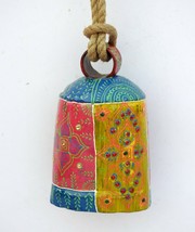 Vintage Swiss Cow Bell Metal Decorative Emboss Hand Painted Farm Animal BELL551 - £59.35 GBP
