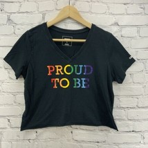 Converse Crop Top Womens Sz L Classic Fit Rainbow Pride Proud To Be  - £15.63 GBP