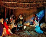 Presepe Christus Biblica Giardini Gatlinburg TN Unp Cromo Cartolina B2 - £2.41 GBP
