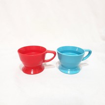2 Solo Cozy Cup Holders Red Blue Vintage #68 - $14.84