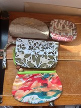 Lot of Change by Sak Saum Cream w Brown &amp; Pink Handmade Green Floral Mary Kay w - £9.59 GBP