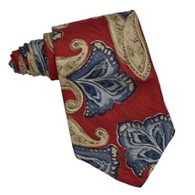 Vintage Liberty of London Mens Tie Necktie Silk Paisley Red Made in USA ... - $12.99