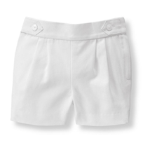 Janie and Jack 18-24 Mo. Girls Pleated White Shorts w/ tabs | Adjustable waist - £17.78 GBP