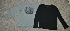 Girls Shirts Faded Glory Black &amp; Kenneth Cole 2 Pc Gray Long Sleeve Tops... - £6.20 GBP