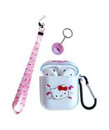 LZHZXM Hello Cartoon Cat TPU Case with Pink Lanyard Keychain Transparent - $216.62 MXN