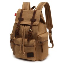 Scione Vintage Travel Backpa Men Fashion Canvas School Laptop Drawstring Bagpack - £85.29 GBP