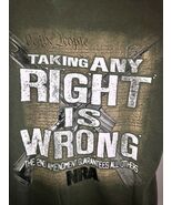NRA Shirt Mens XL Green Taking Any Right Is Wrong National Rifle Associa... - $13.87