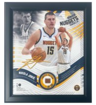 Nikola Jokic Framed Nuggets 15&quot; x 17&quot; Game Used Basketball Collage LE 50 - £92.00 GBP