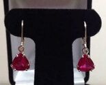 925 Sterling Silver Ruby Gemstone Lab-Created   6 Ctw Antique Earrings - $104.64