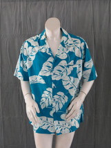 Vintage Hawaiian Shirt - Tie Dye Palm Leaves by Hilo Hattie - Men&#39;s 3XL - £42.95 GBP