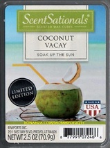 Coconut Vacay ScentSationals Scented Wax Cubes Tarts Melts Potpourri Limited - £2.79 GBP