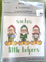 Mini Motif Santa&#39;s Little Helpers Counted Cross Stitch Kit Graphworks 2-87 New - £5.46 GBP