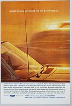 1962 Print Ad Ford Built Cars Insulation Reduces Road Noise - $10.21