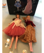 1962 Vintage Bubble Cut Barbie Case &amp; Labeled Clothes &amp; HK Clone Barbie ... - £157.37 GBP