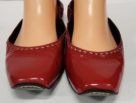 Bottega Veneta Red Patent Leather Flats Sz 37.5 Italy - £114.74 GBP