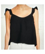 Marine Layer Jude Flutter Sleeve Cotton Tank Black Size Large new  - $37.91 CAD