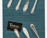 These 7 Timeless Treasure Patterns by Towle Brochure Price List 1952 - $17.82