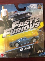 Fast &amp; Furious 8 Die-Cast Car 1968 Doge Ice Charger Hot Wheels Scale 1:55 - £9.12 GBP