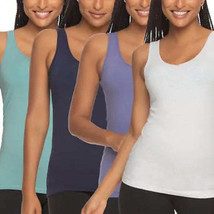 Felina Women&#39;s Cotton Modal Tank Top 4 Pack, S, Lavender/Navy/Gray/Teal - £30.36 GBP