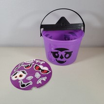 Halloween Boo Bucket Purple Vampire Pail W/ Stickers 2023 McDonalds Happy Meal - £6.84 GBP