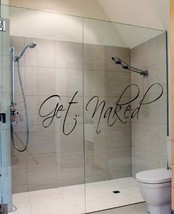 Get Naked Wall Decal Vinyl Bathroom Wall Art Sticker Wall Decals Home Art Decor - £7.11 GBP+